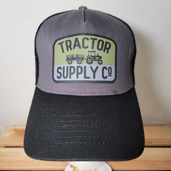 Tractor Supply Co Trucker Hat Black & Grey Classic Logo Snap Back - Picture 2 of 9